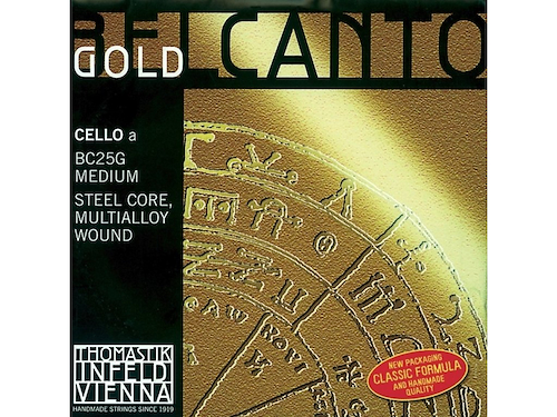 THOMASTIK BC25G belcanto gold A acero/cromo-oro cello