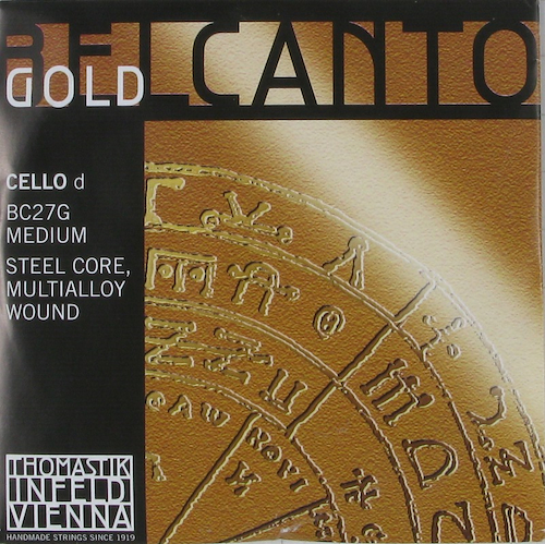THOMASTIK BC27G belcanto gold D acero/cromo-oro cello