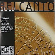 THOMASTIK BC27G belcanto gold D acero/cromo-oro cello