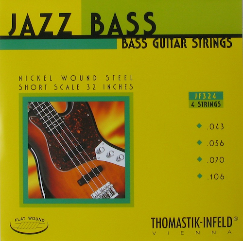 THOMASTIK JF324 encordado bajo jazz electric bass escala corta lisas