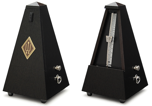 WITTNER 819 piramide metronomo de madera con campana color roble negro