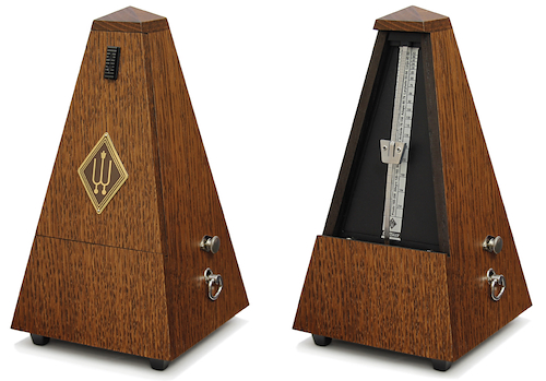 WITTNER 818 piramide metronomo de madera con campana color roble pardo