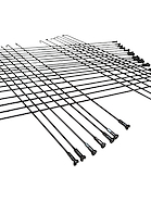 32 RAYOS CURVOS 285 X 2 mm C/ NIPLES DE 12 mm MALASIA 32 RAYOS CURVOS 285 mm