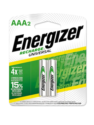 PILA ENERGIZER RECARGABLE UNIVERSAL AAA - $ 18.237