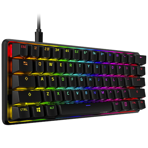 HYPERX ALLOY ORIGINS 60 TECLADO MECANICO switch Aqua - $ 258.552