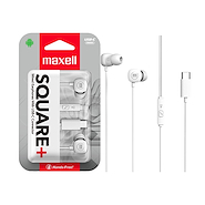 SQUARE+ AURICULAR MANOS LIBRES STEREO MAXELL SQUARE USB-C  BLANCO