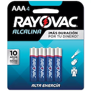 824-4LA PILA RAYOVAC ALCALINA AAA x4