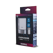 CVQ-XUSB2L CARG.VIAJERO DUO CHARGE X2 2.4A LIGHTNING BLAN