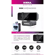 OWEB100NE WEBCAM SOUL USB FULL HD C/SOPORTE miniatura