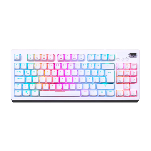 VG-K387-WHT-RED TECLADO QUASAR 80% SWITCH RED - $ 132.312