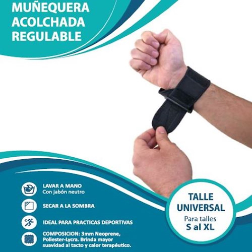Muñequera acolchada regulable (talle universal)  ALVEAR