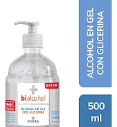 Alcohol en gel c/glicerina c/dosificador x 12 unidades 500 ml BIALCOHOL