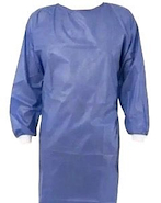 Camisolin SMS esteril puño algod. 1,30 mts c/cuello 45 grs BIOSHIELD