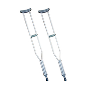Muleta de aluminio, regulable, pequeña, largo: 95-115cm (paq  CAREQUIP