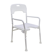 Silla de ducha con respaldo (acero)  CAREQUIP