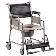 Inodoro portatil de acero cromado con ruedas D333 CAREQUIP