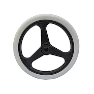 Rueda de 20 cm delantera con goma maciza  CAREQUIP
