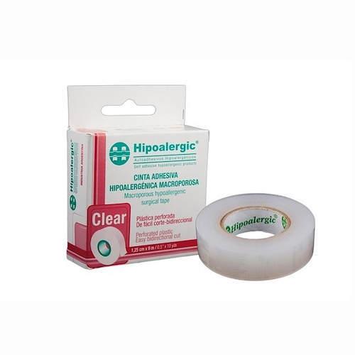 Cinta adhesiva plástica hipoalergic  CLEAR