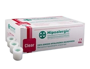 Cinta adhesiva plástica hipoalergic x 12 rollos  CLEAR