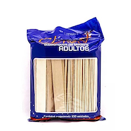 Bajalengua descartable de madera x 100 unidades Adulto CLERICOT