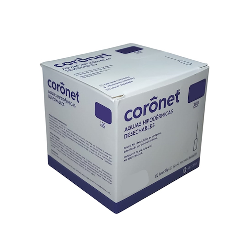 Aguja descartable x 100 unidades  CORONET