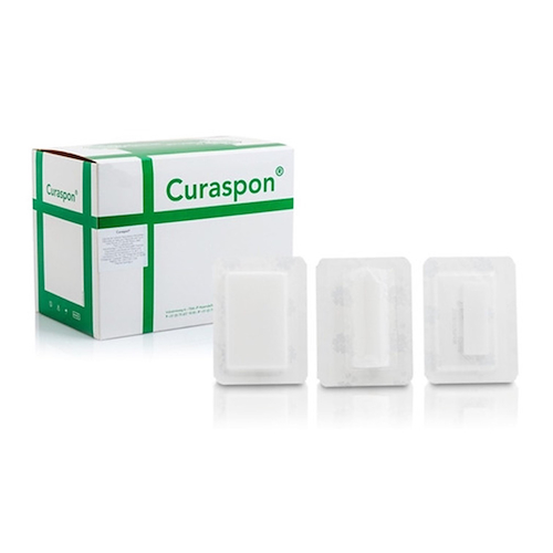 Esponja hemostatica de gelatina 80 x 50 x 10 mm CURASPON