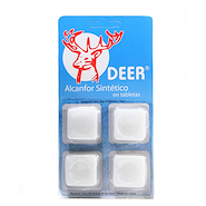 Alcanfor sintetico 1 tableta x 4 unidades  DEER