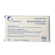 Bajalengua descartable de madera x 100 unidades Adulto EUROMIX