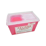Descartador de agujas/punzantes de plastico de 4 litros. FIORINO