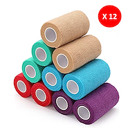 Venda adherente tipo Coban x 12 unidades 5,0 cm x 4,5 mts HIPOALERGIC