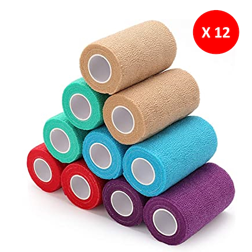 Venda adherente tipo Coban x 12 unidades 5 cm / 7,5 cm / 10 cm HIPOALERGIC