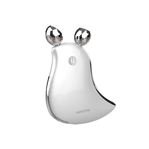 Masajeador facial c/electroestimulación, vibración y calor EMS Roller MANTRA