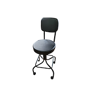Taburete regulable rodante Con respaldo PIERO