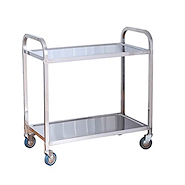 Carro curaciones acero inox c/ruedas 120x60x75h cm 2 planos PIERO