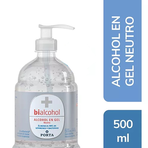 Alcohol en gel c/dosificador 500 ml PORTA