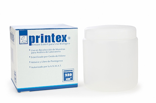 Recipiente esteril 125 ml estuche  PRINTEX