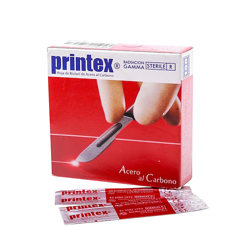 Hoja bisturi esteril x 100 unidades  PRINTEX