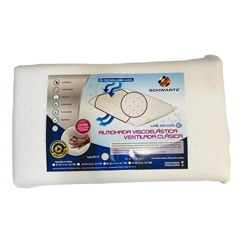 Almohada viscoelastica plana ventilada tela Jackard SCHWARTZ