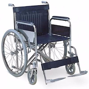 Silla de ruedas con pedanas y apoyabrazos fijos S3010/41 (100 kg) SILFAB