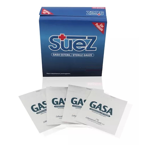 Caja gasa esteril N°5 (6 sobres x 6 cortes) 15 x 15 cm SUEZ