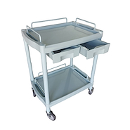 Carro ABS c/barandas y ruedas de 10 cm 65,5x45,5x83 cm 2 planos + 2 cajones VRH