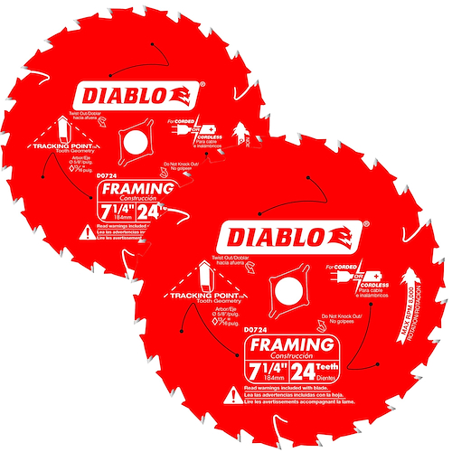 Hoja Sierra Circular Diablo 184mm 24d D0724 Madera Pack X2u D0724 DIABLO