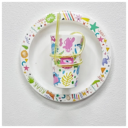 SET PLATO PLAYO  + VASO CON SORBETE