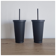 VASO ECO SORBETE LISO 500 CC NEGRO