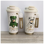 VASO IMPORTADO DE ACERO DOBLE CAPA OSO