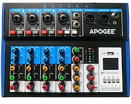 APOGEE Alive 6 Consola 4 canales Mono (MIC / LINE) + 1 canal estéreo