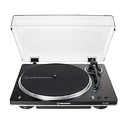 AUDIO-TECHNICA AT-LP70XBT-BS Bandeja Giradisco color Negra c/detalle Plateado, Bluetooth.