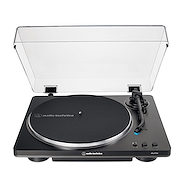 AUDIO-TECHNICA AT-LP70X-BG Bandeja Giradisco color Negra c/detalle Gris, Acc Correa.
