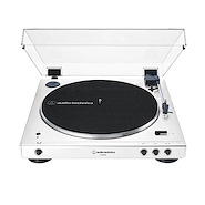 AUDIO-TECHNICA AT-LP60XBT-WW Bandeja Giradisco color Blanca c/detalle Plateado Bluetooth.