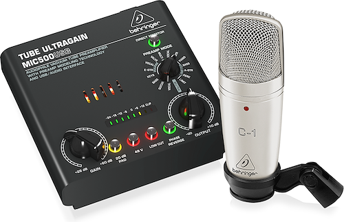 BEHRINGER Voice Studio Interface de audio Valvular + Mic C-1 - $ 256.434